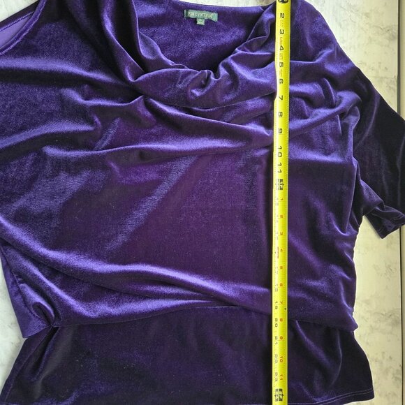 For Cynthia Velvet Drape Cowl Neck Top With Open Sleeves XL - Picture 9 of 10